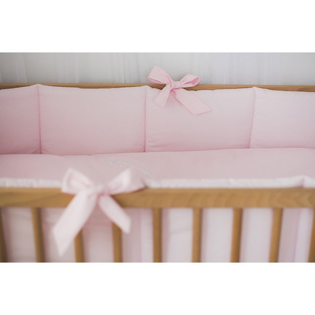 Pink Crib Bumper with Bows
