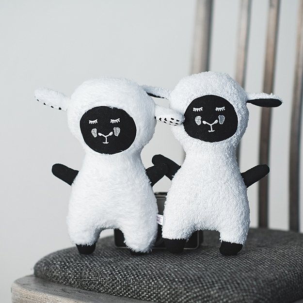 Sheep rag doll - newborn rattle toy