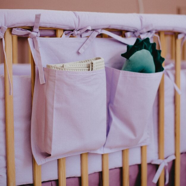 Baby Crib Pocket Diaper Organizer - Lavander