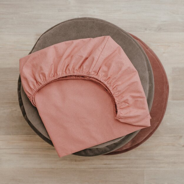 Coral fitted cot sheets for baby crib