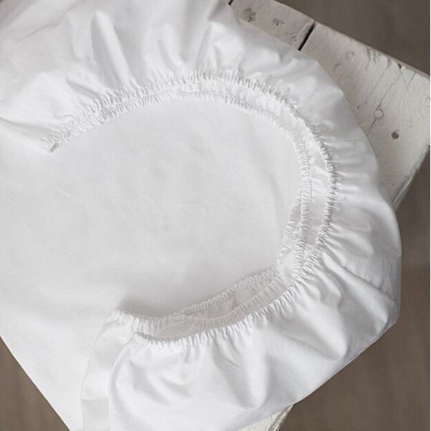 White Cotton Crib Sheet