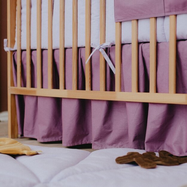 Cotton Crib Skirt Purple
