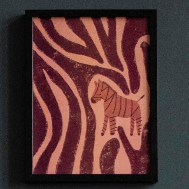 Printed wall poster Zebra
